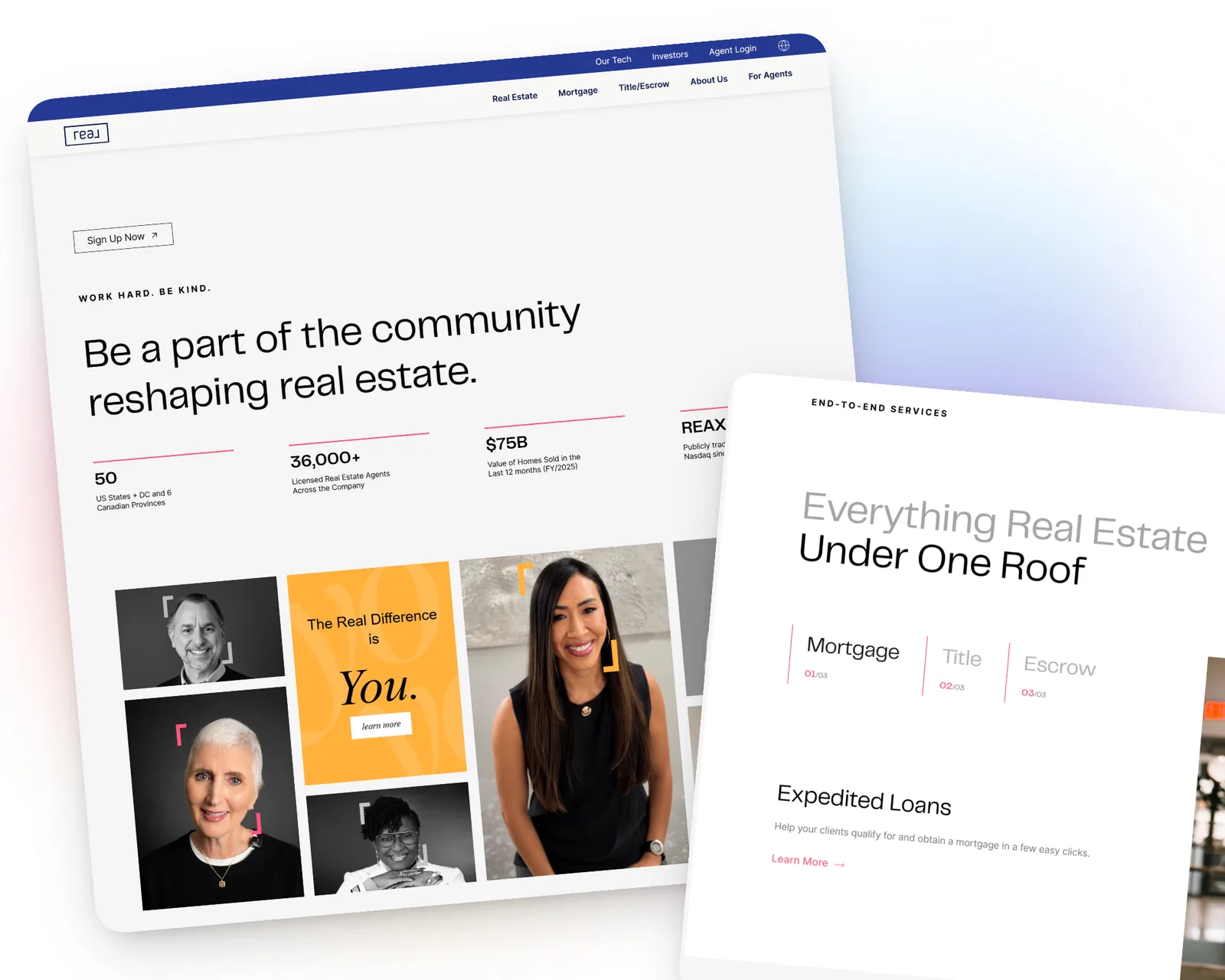Join Real: A recruiting-focused website for a fast-growing real estate brokerage.
