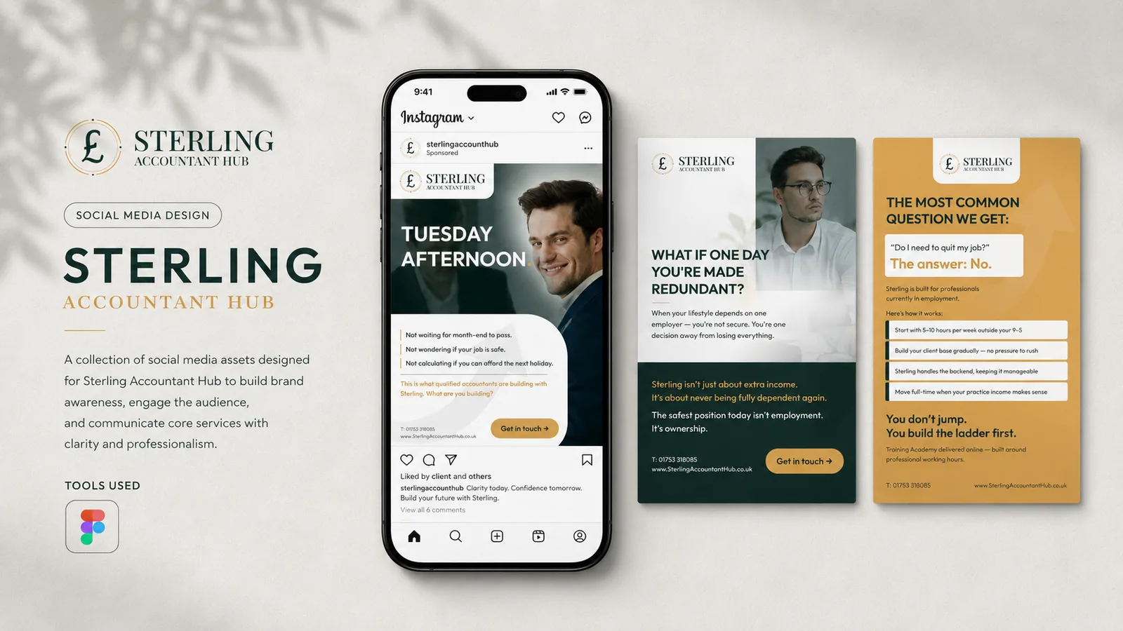 Sterling Accountant Hub posts shown in an Instagram feed