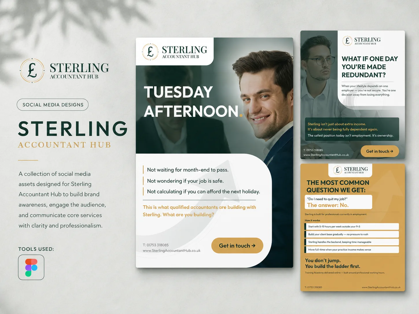 Sterling Accountant Hub: Social media campaigns for a UK accountancy partnership network.